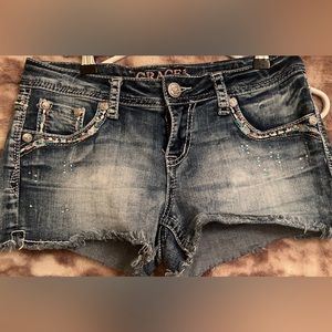 Grace bedazzled short shorts